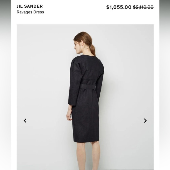 Jil Sander Ravages Black Belted Dress - Picture 4 of 16